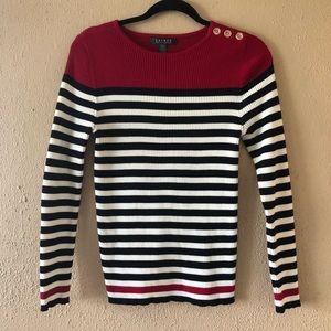Lauren Ralph Lauren Red White and Black Sweater